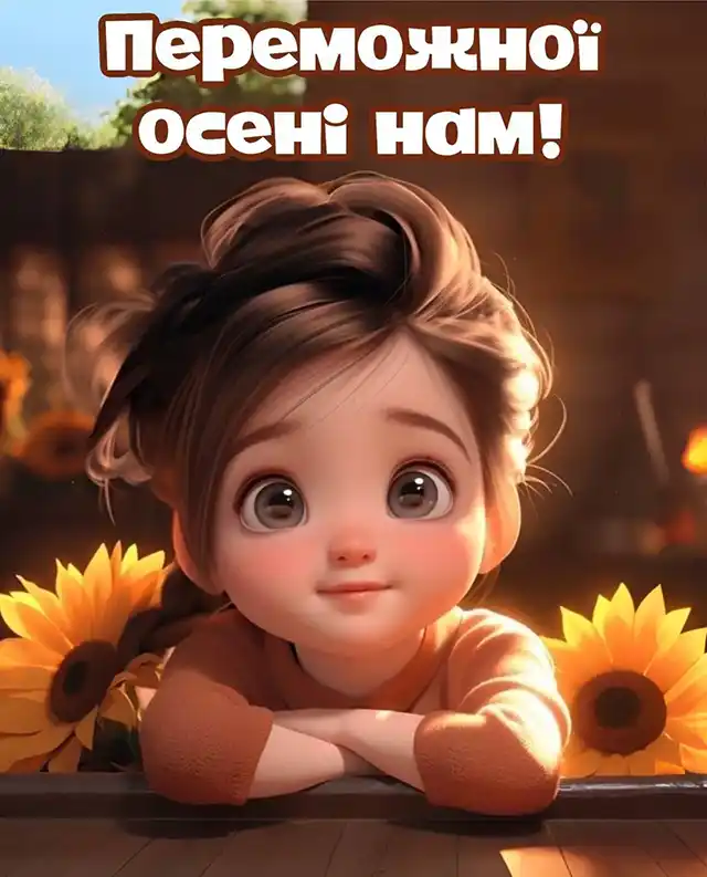 Побажання доброго осіннього ранку на листівках українською мовою