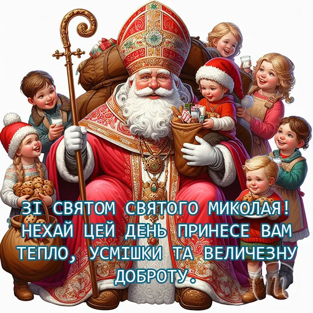 Свята - Привітання з Днем святого Миколая: картинки та теплі побажання у віршах і в прозі