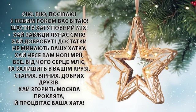Патріотичні засівалки, посівалки на старий Новий рік 2023: красиві слова з вірою у шашу перемогу Новий рік 2024 - Патріотичні засівалки, посівалки на старий Новий рік 2023: красиві слова з вірою у шашу перемогу