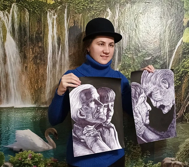 Без категорії - Художниця з Херсона Качаленко Тамара (Vita Black) намалювала емоції людей у перервах між обстрілами (ФОТО)