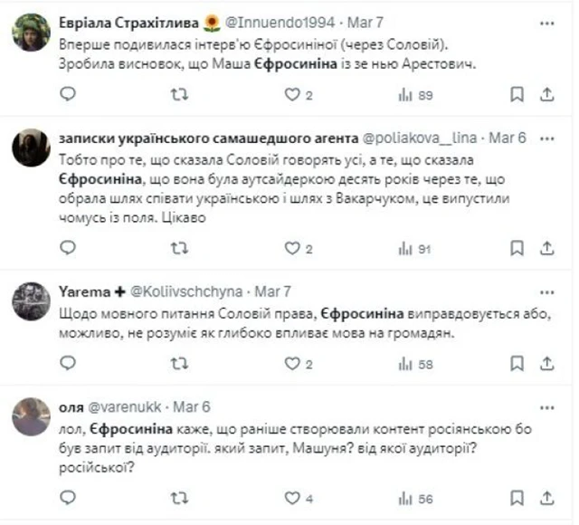 Христина Соловій і Маша Єфросиніна посварилися під час інтерв'ю через російську мову Зірки - Христина Соловій і Маша Єфросиніна посварилися під час інтерв'ю через російську мову