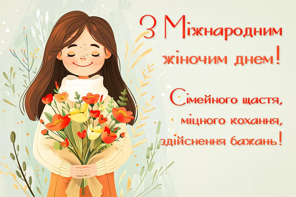 Без категорії - Найкращі привітання з 8 березням: патріотичні для жінок ЗСУ, відеопривітання, листівки так картинки українською