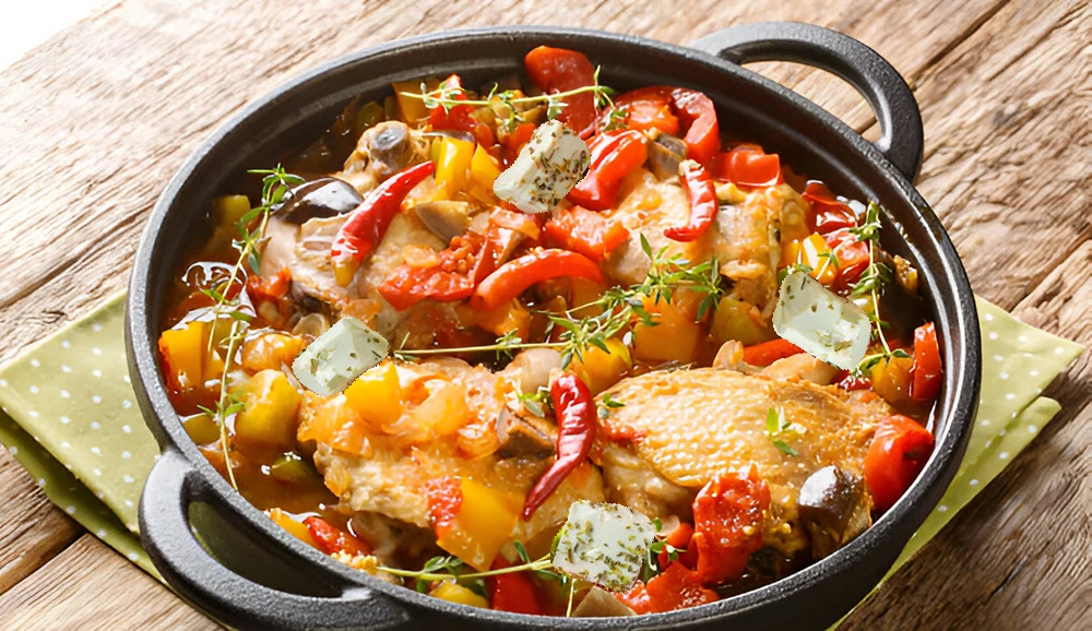 Без категорії - Великодня курка по-грецьки: соковиті курячі стегна в ароматному овочевому "оркестрі" з оливками та ніжною фетою!