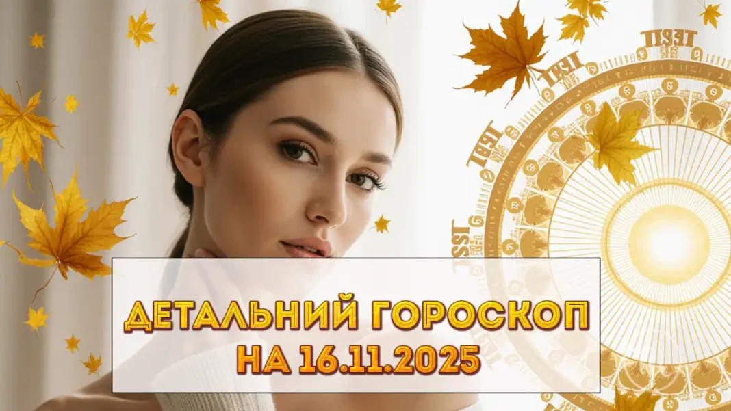 Детальний гороскоп на сьогодні 16 листопада 2025: день, повний сюрпризів і пригод для всіх знаків зодіаку Modista - Жіночий журнал Modista - Жіночий журнал - Детальний гороскоп на сьогодні 16 листопада 2025: день, повний сюрпризів і пригод для всіх знаків зодіаку