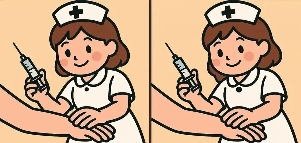 Тест На Гостроту Зору Перевірте Себе Та Знайдіть Три Відмінності На Малюнку З Медсестрою Modista - Жіночий журнал Modista - Жіночий журнал - Тест На Гостроту Зору Перевірте Себе Та Знайдіть Три Відмінності На Малюнку З Медсестрою