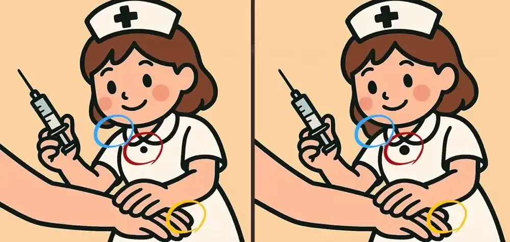 Тест На Гостроту Зору Перевірте Себе Та Знайдіть Три Відмінності На Малюнку З Медсестрою Modista - Жіночий журнал Modista - Жіночий журнал - Тест На Гостроту Зору Перевірте Себе Та Знайдіть Три Відмінності На Малюнку З Медсестрою