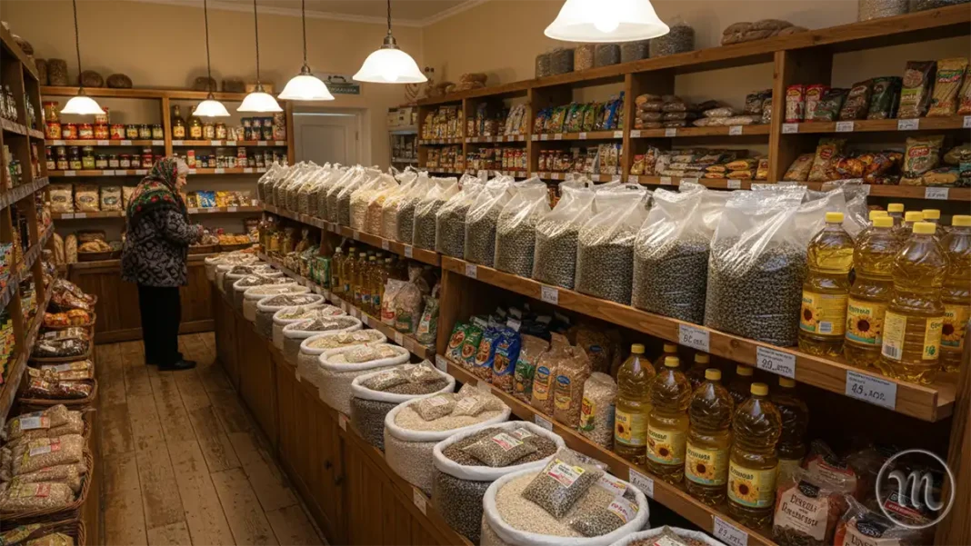 Ціни На Продукти Та Відключення Світла: Чого Чекати Українцям У Лютому Modista - Жіночий журнал Асортимент круп та соняшникової олії на полицях магазину з цінниками.