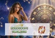 UA: Золоті знаки зодіаку та Точка Фортуни на тлі зоряного неба. | PL: Złote znaki zodiaku i punkt szczęścia na tle rozgwieżdżonego nieba. | EN: Golden signs of the zodiac and the Point of Fortune on the background of the starry sky.